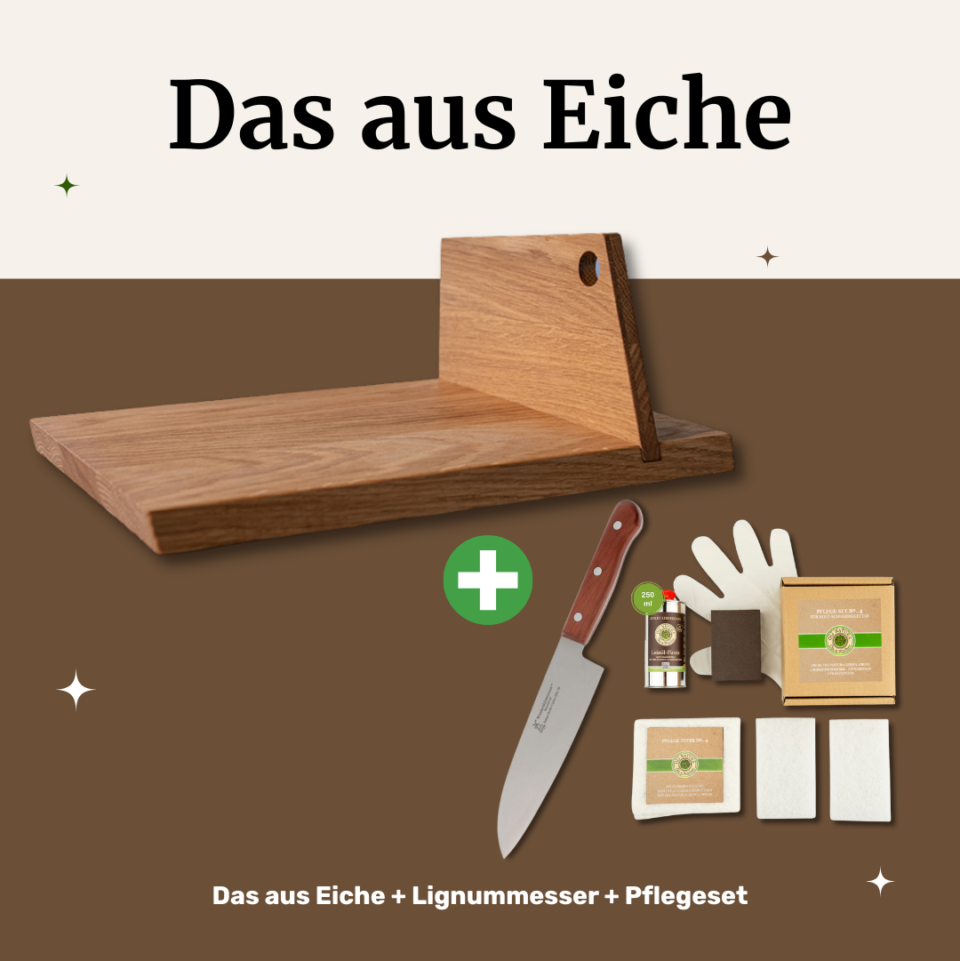 Cutting board + Lignum knife + Care kit