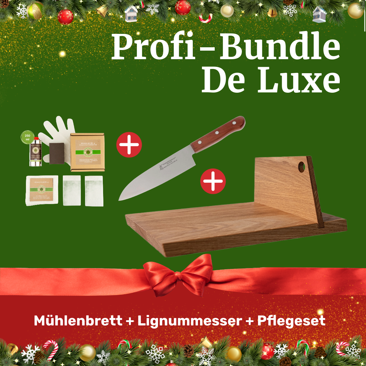 Cutting board + Lignum knife + Care kit