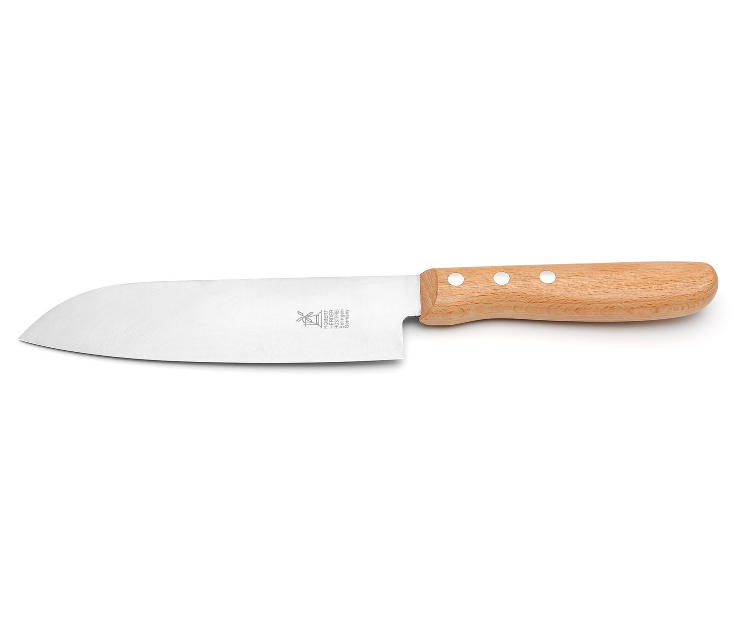 Windmühlenmesser Santoku 165 mm, Rotbuche