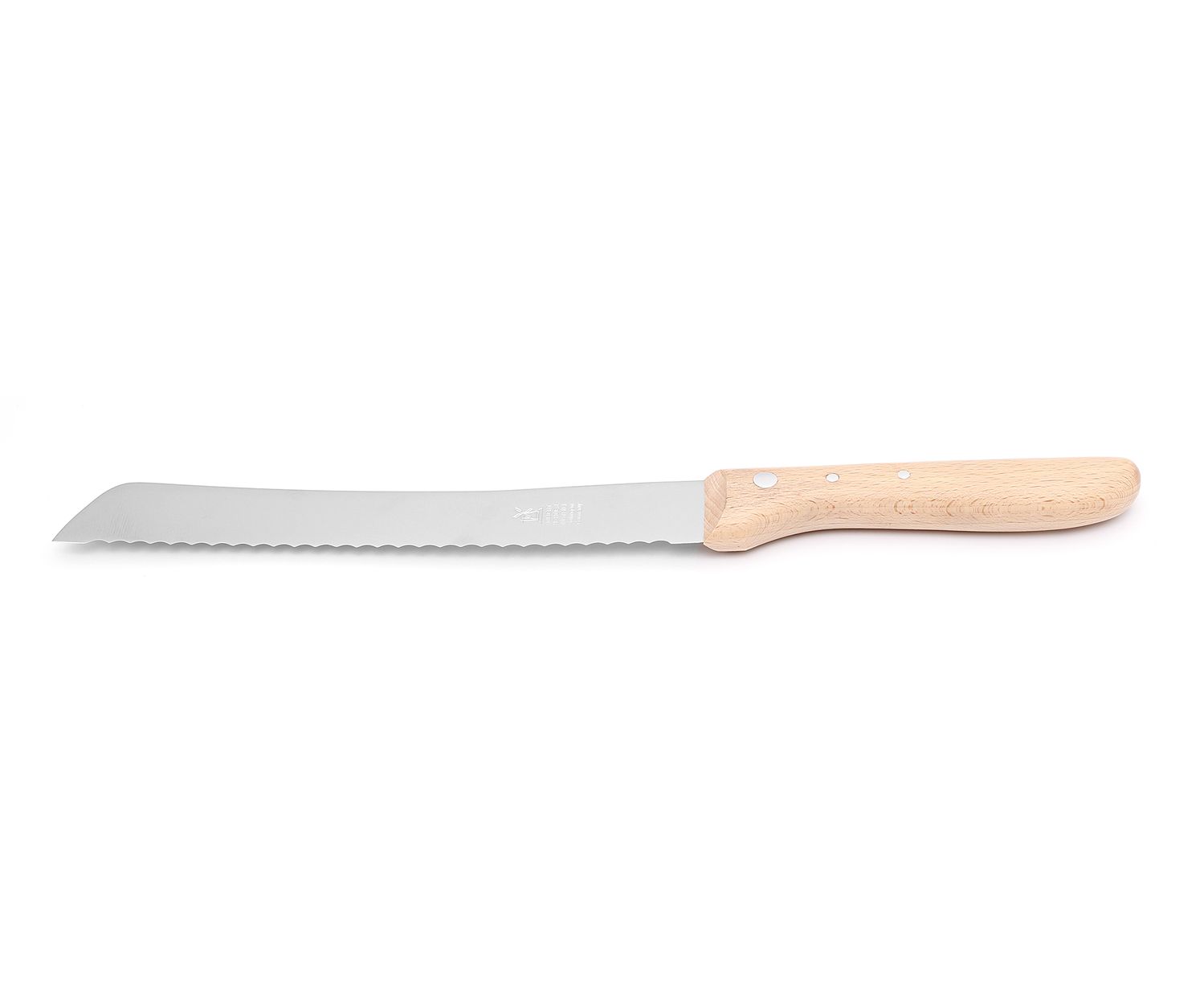 Windmühlenmesser Brotmesser hochgeschliffen, Rotbuche